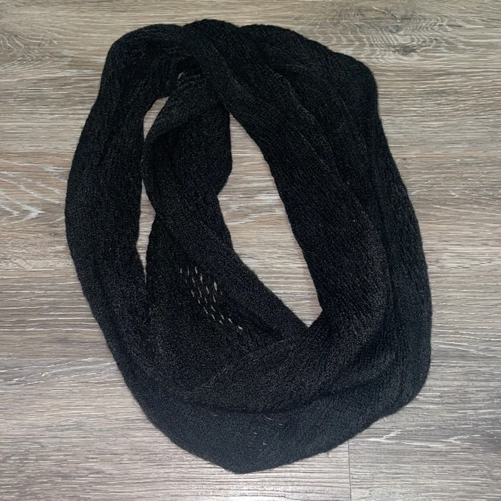 $5 or FREE with purchase! Black Crochet Infinity Scarf